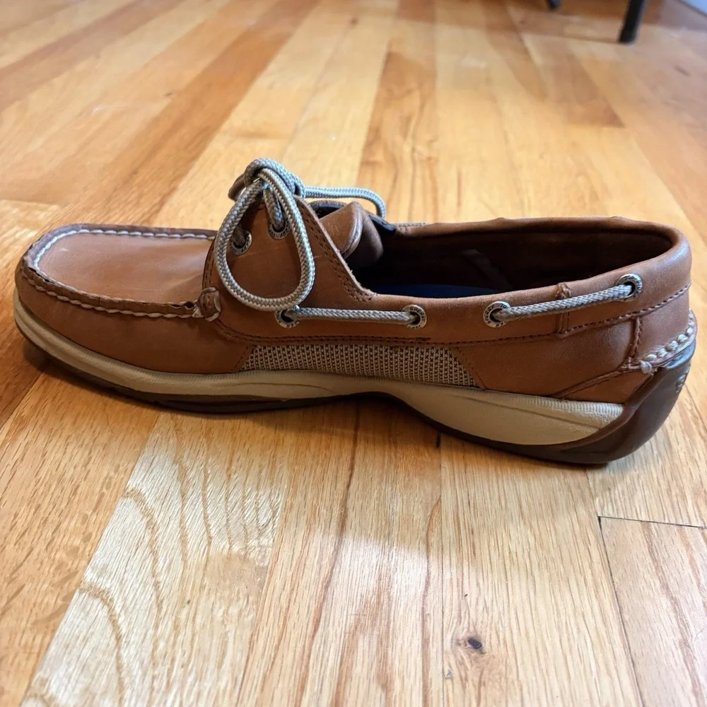 Sperry Top Sider 2-Eye Boat Deck Casual Shoes Men's 8.5 Tan Preppy Classic